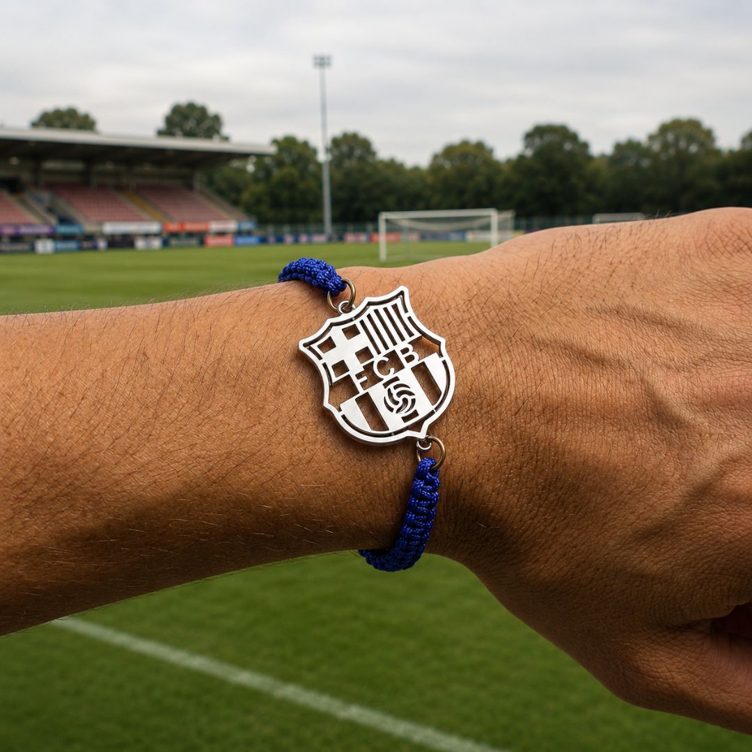 FC Barcelona Silver Thread Bracelet