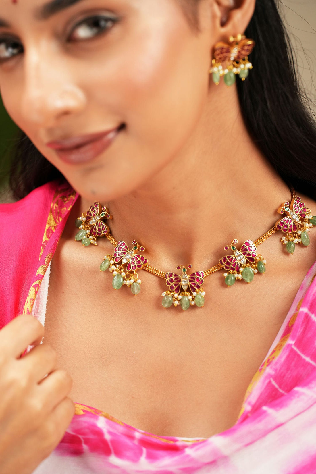 Royal Butterfly Kundan Set