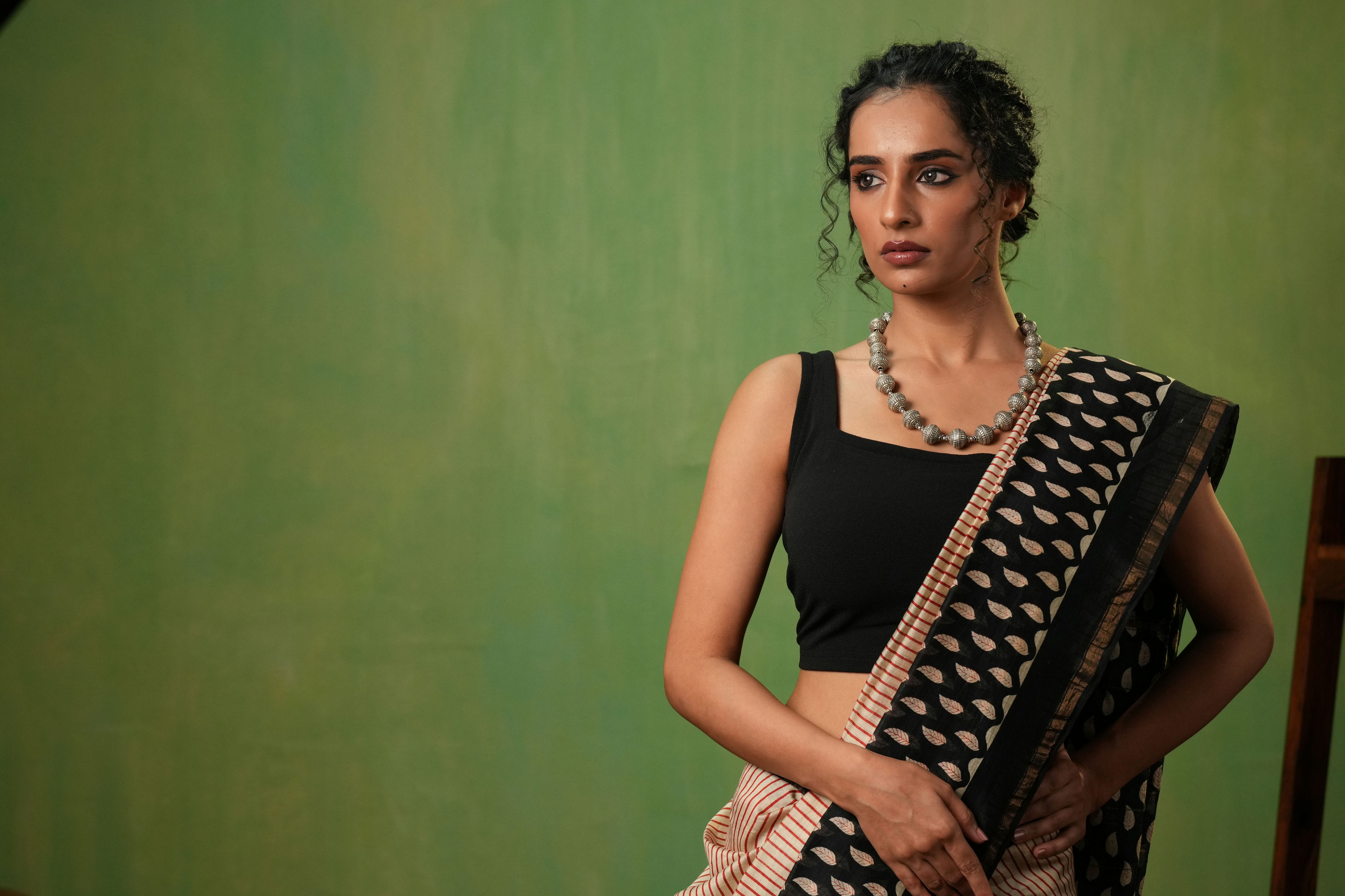 Bold Beaded Oxidized Necklace