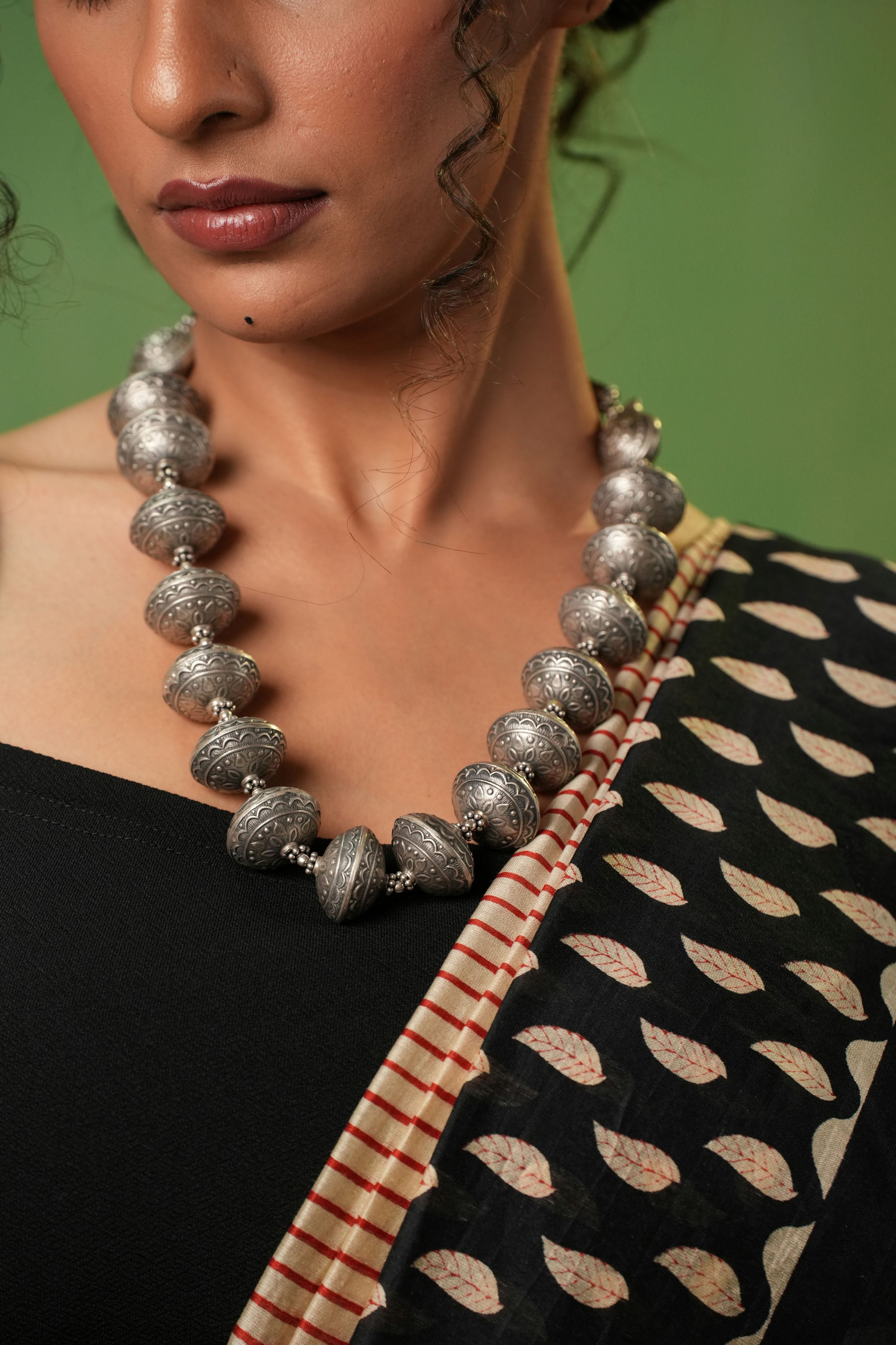 Vintage Tribal Silver Necklace