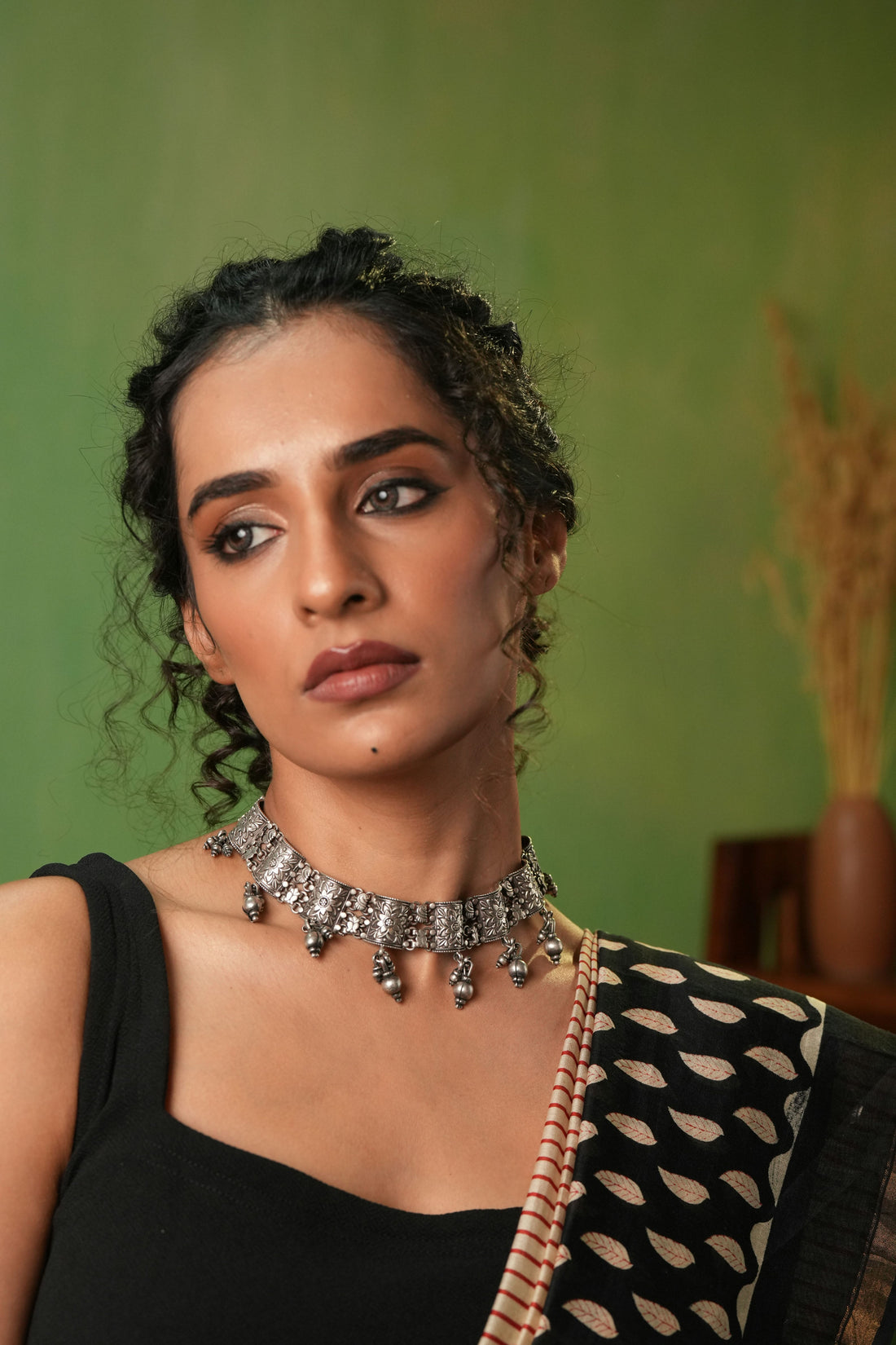 Royal Floral Oxidized Necklace