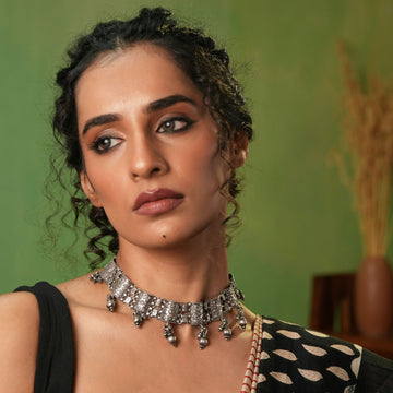 Rajasthani Banjara 925 silver ethnic necklace India