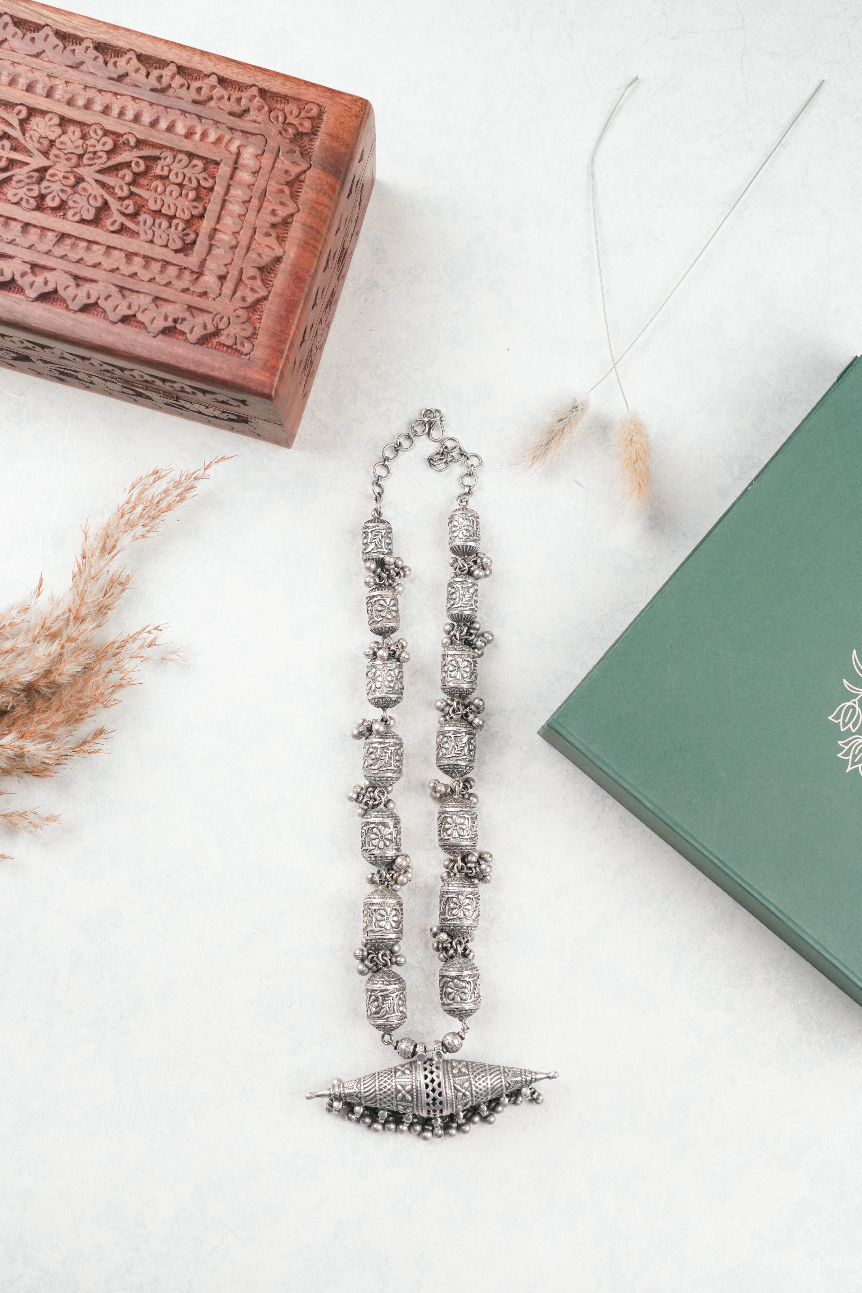 Large Cylindrical Beads Necklace