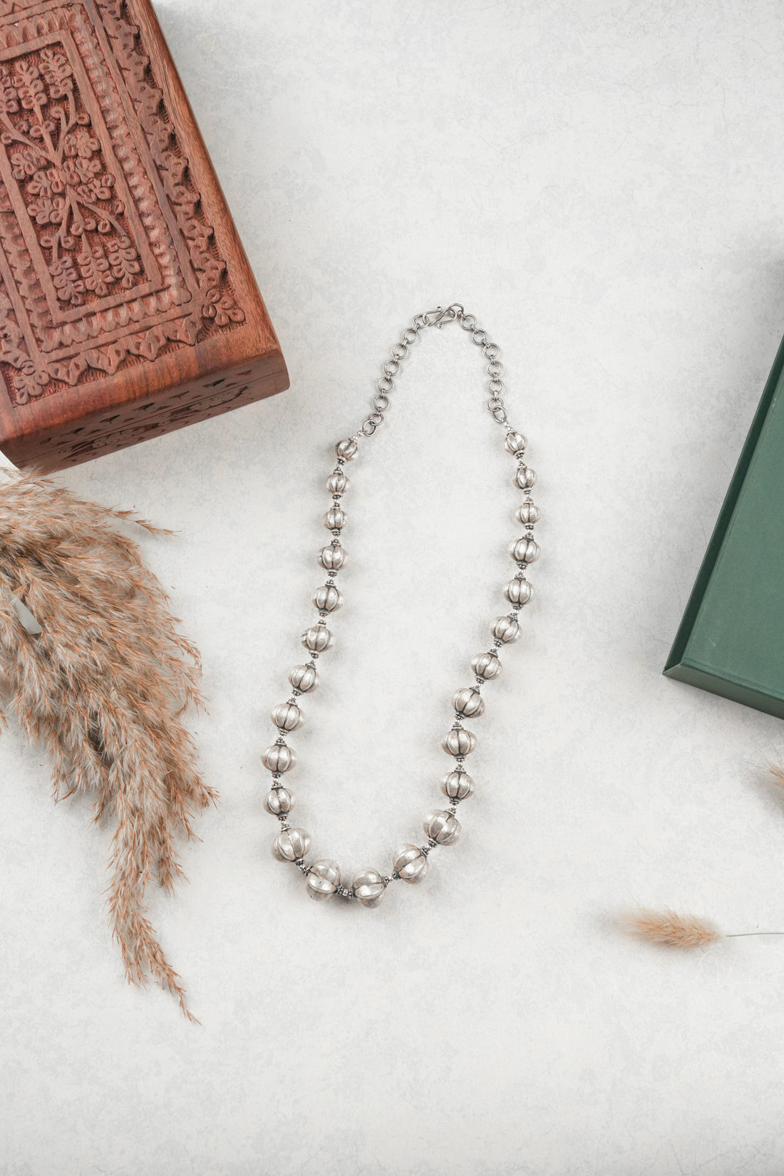Earthy Bead Oxidized Necklace