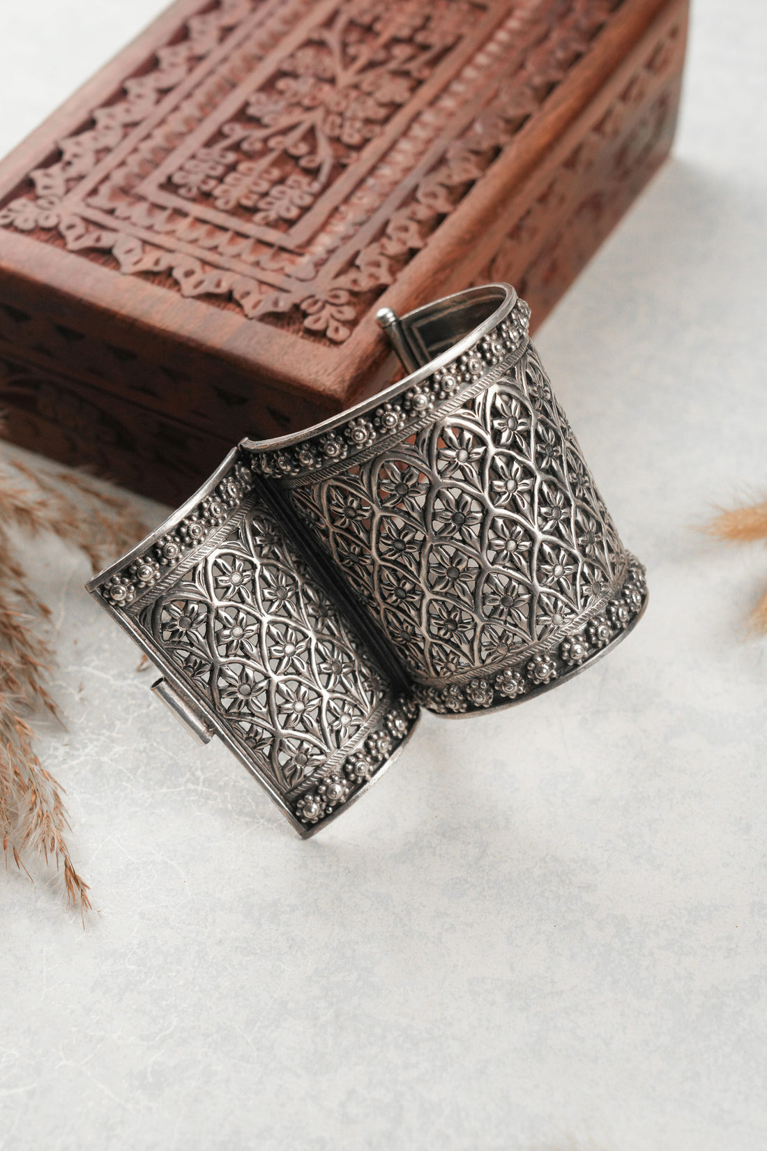 Ornate Floral Statement Cuff
