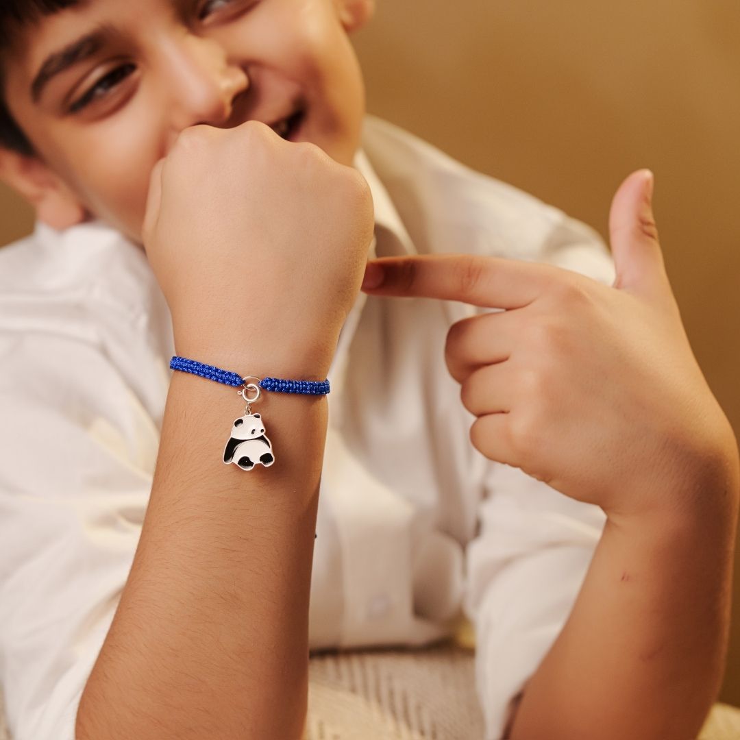 Panda Silver Kids Rakhi