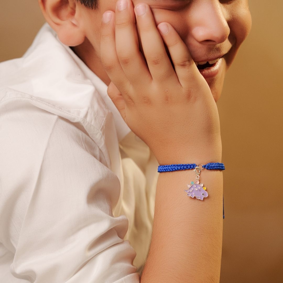 Lilac Dino Kids Rakhi