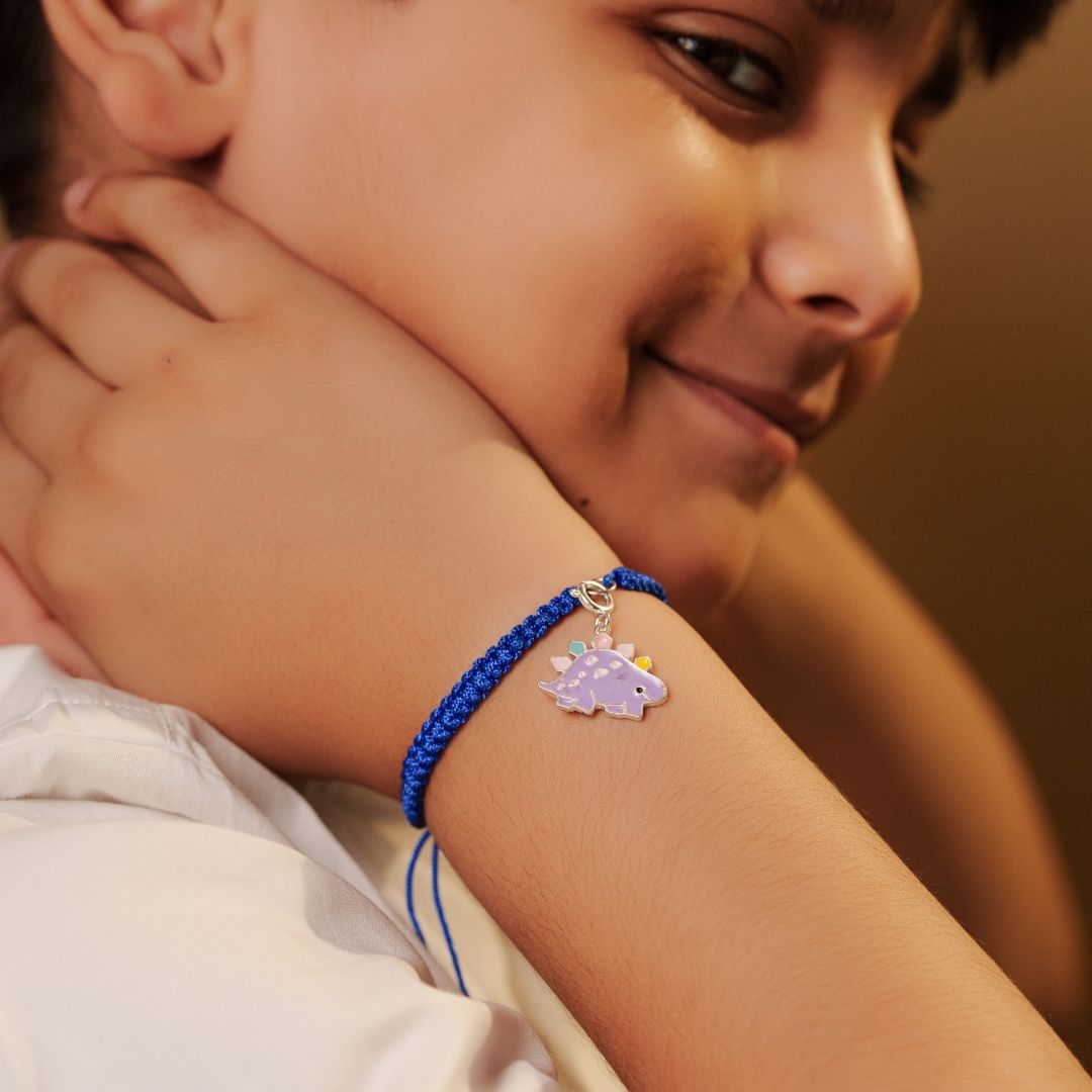 Lilac Dino Kids Rakhi