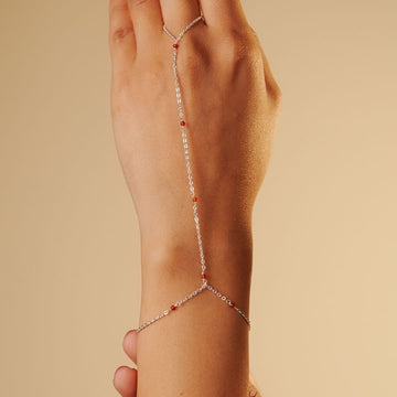 Red Bead Silver Hathphool