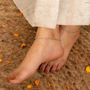 buy 925 sterling silver payal anklets women India