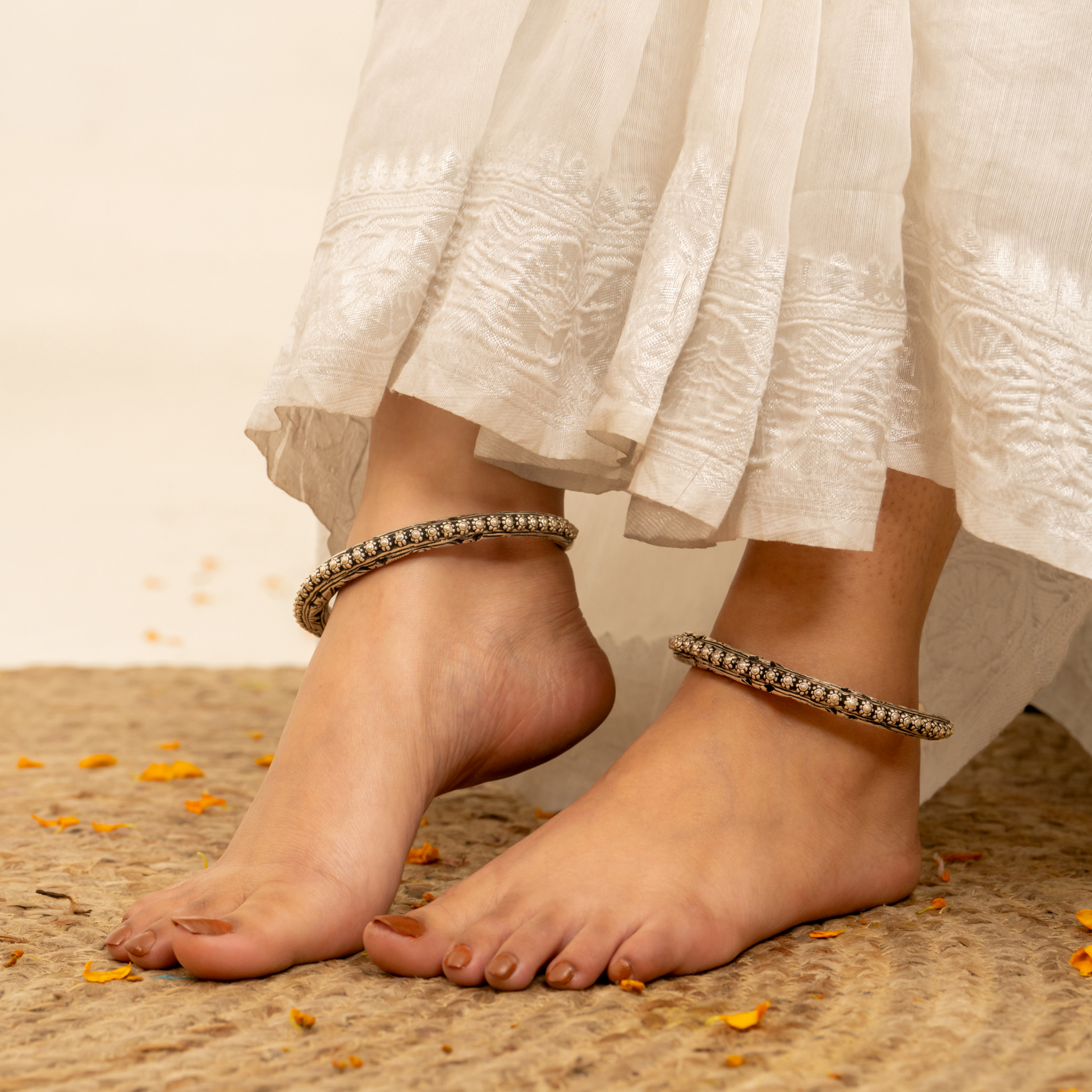 Rajasthani tribal 925 silver payal Banjara India