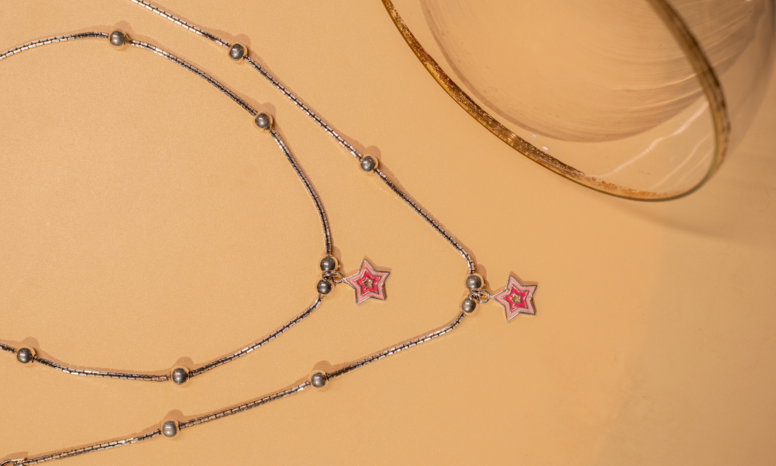 925 Silver Taara Delicate Star Anklet