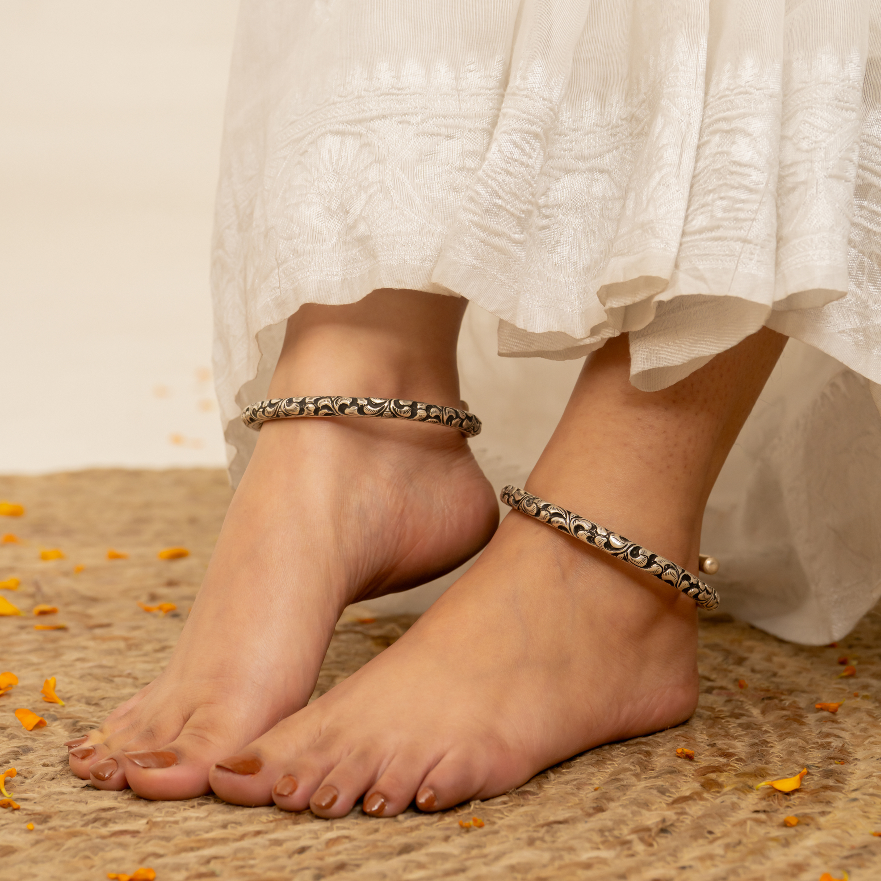 tribal Banjara 925 sterling silver anklets payal India