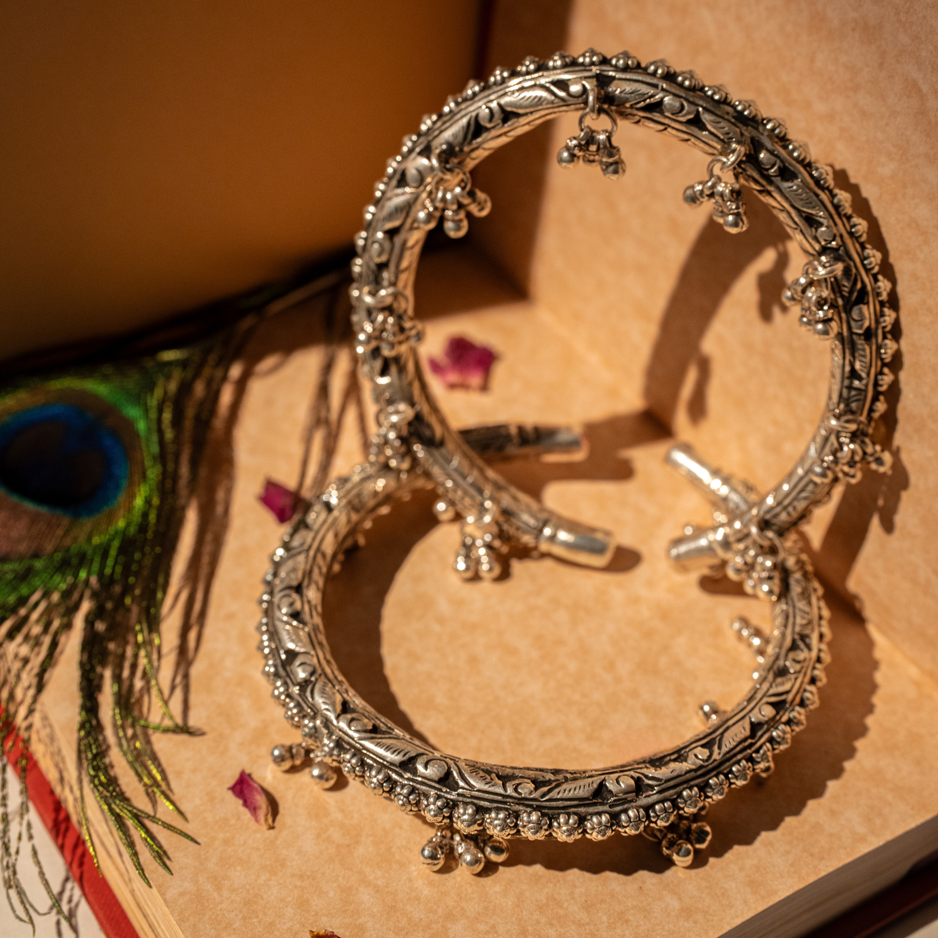 buy Banjara tribal 925 silver anklets online India