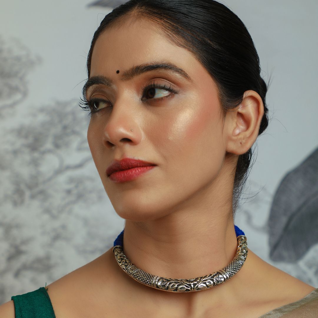 tribal Banjara 925 sterling silver necklace Rajasthani heritage India