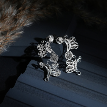 Odisha filigree silver earrings artisan craft India