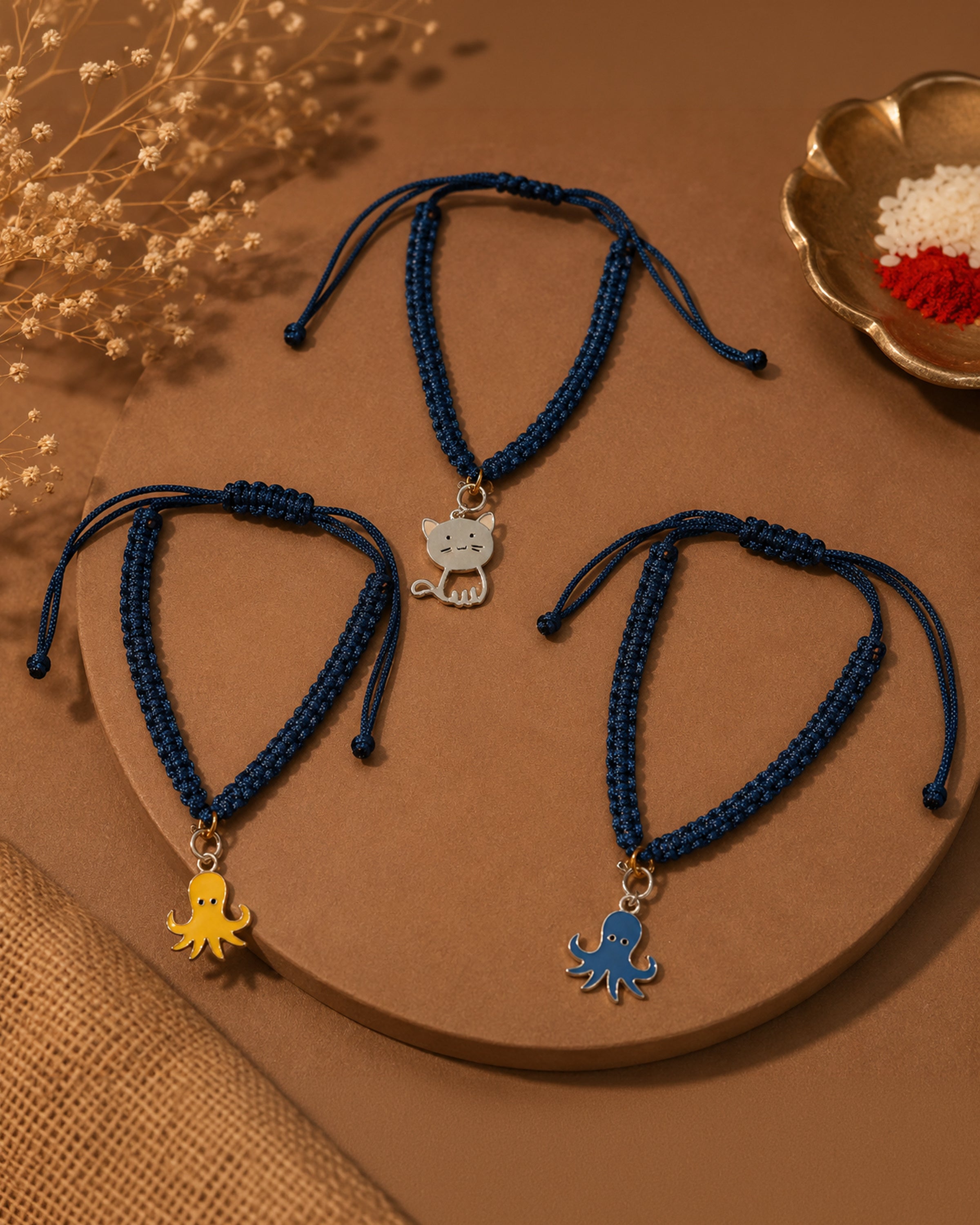 Ocean Pals Kids Silver Rakhi Combo