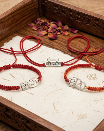 Bro Bond Silver Rakhi Combo