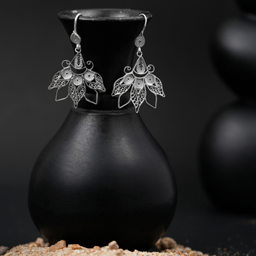 artisan Tarakashi silver earrings 925 Cuttack Odisha